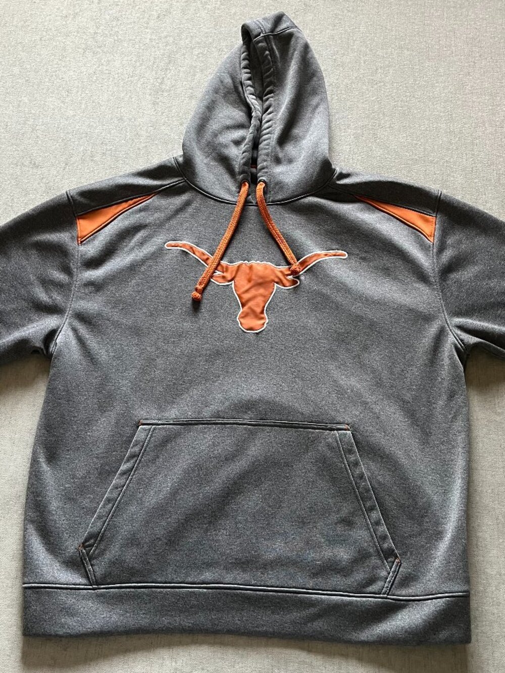 Texas Longhorns Hoodie Sweatshirt Adult XL Gray Pullover NCAA Long Sleeve Active